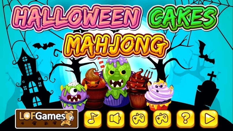 Halloween Cakes Mahjong — free online mahjong game