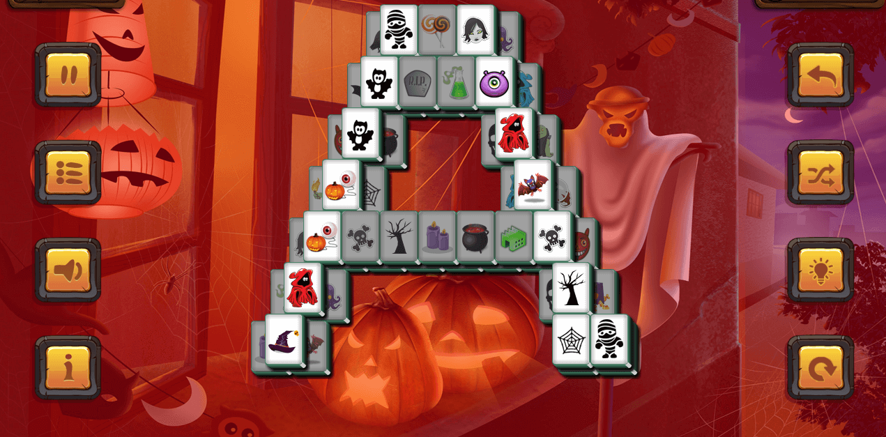 Halloween Mahjong Deluxe Gameplay