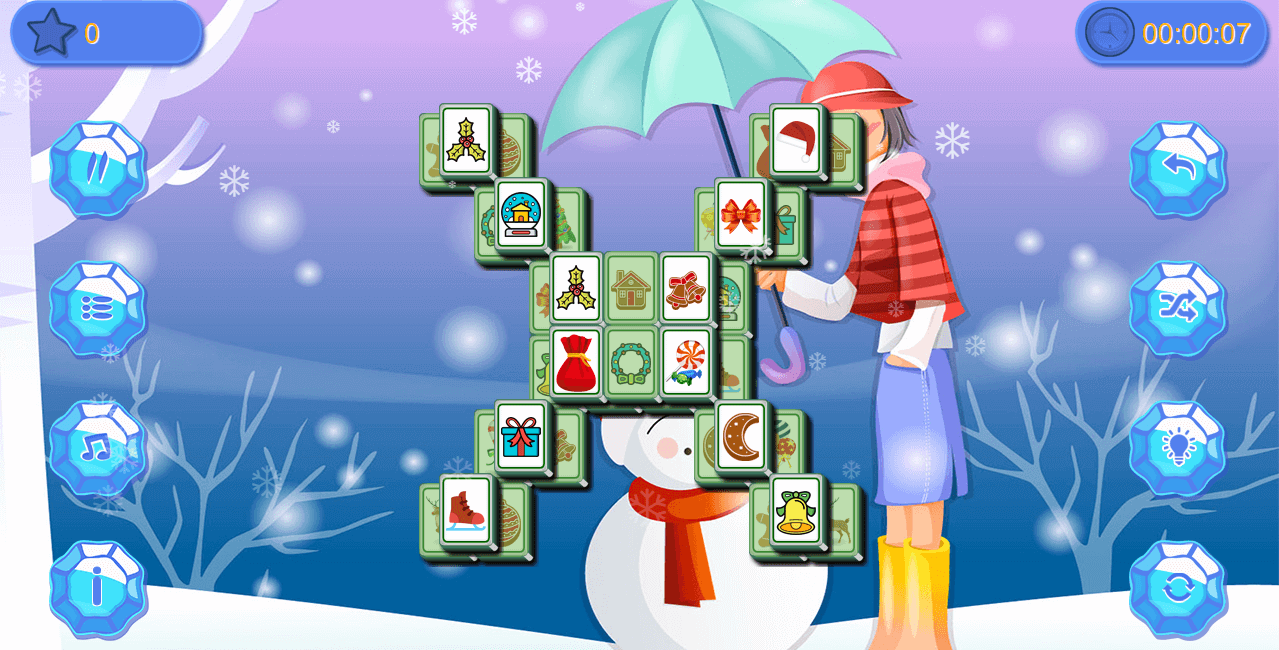 Xmas Mahjong Deluxe Gameplay