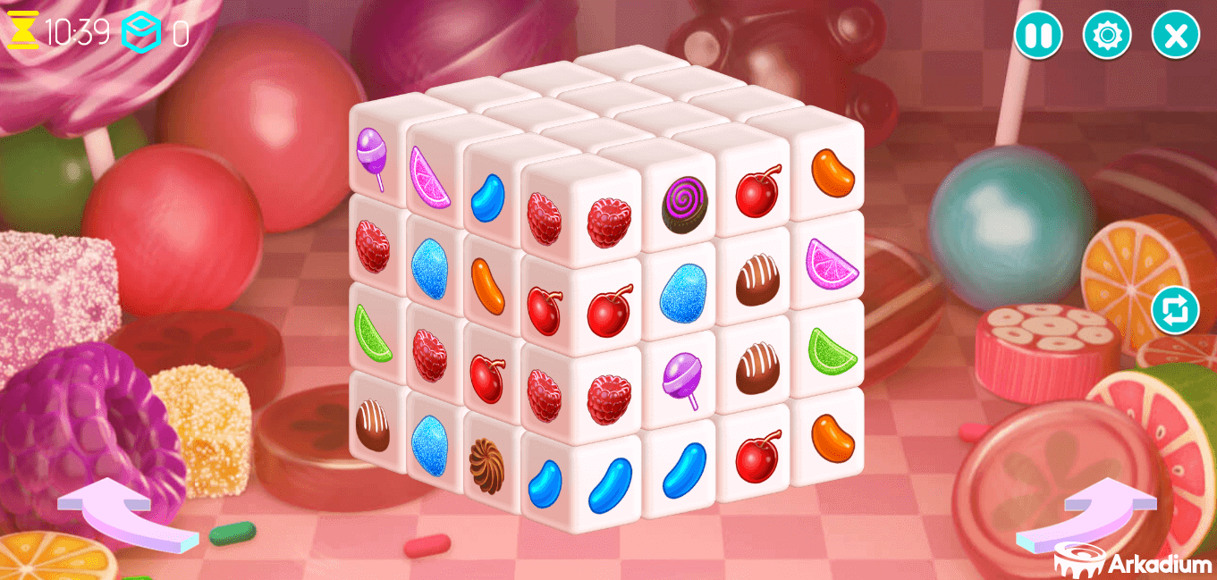 Mahjongg Dimensions Candy Gameplay