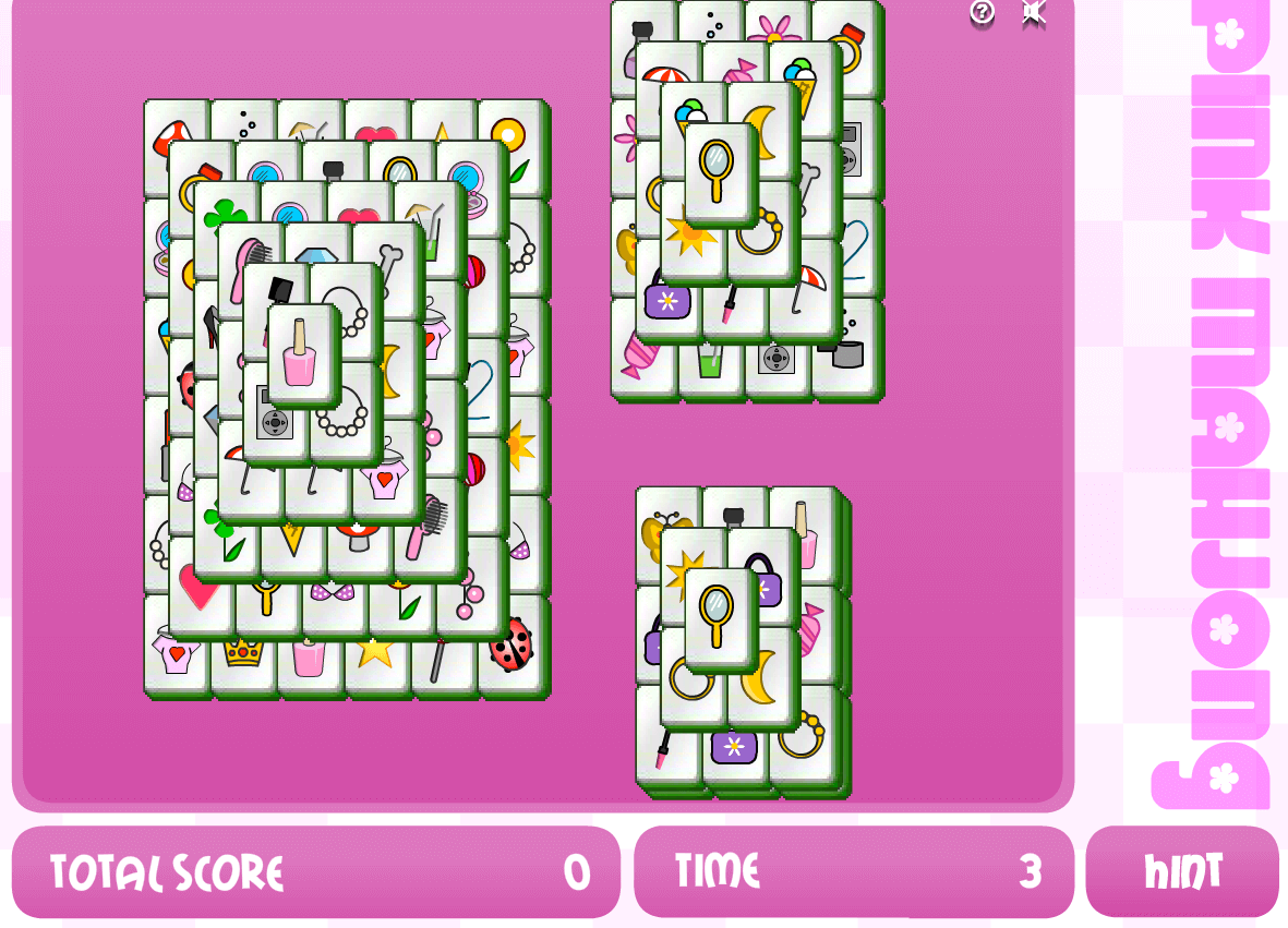 Pink Mahjong gameplay