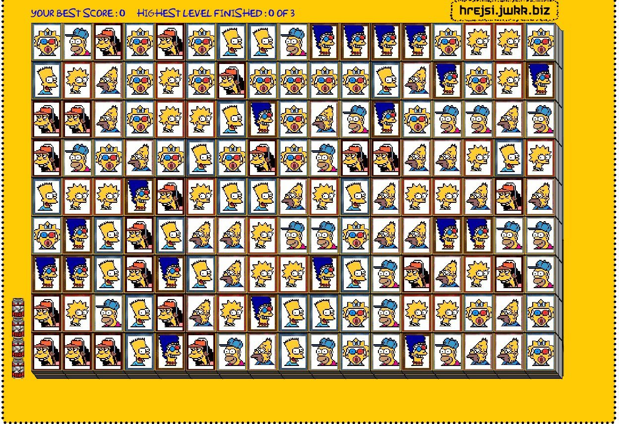 Tiles of the Simpsons Mahjong gameplay