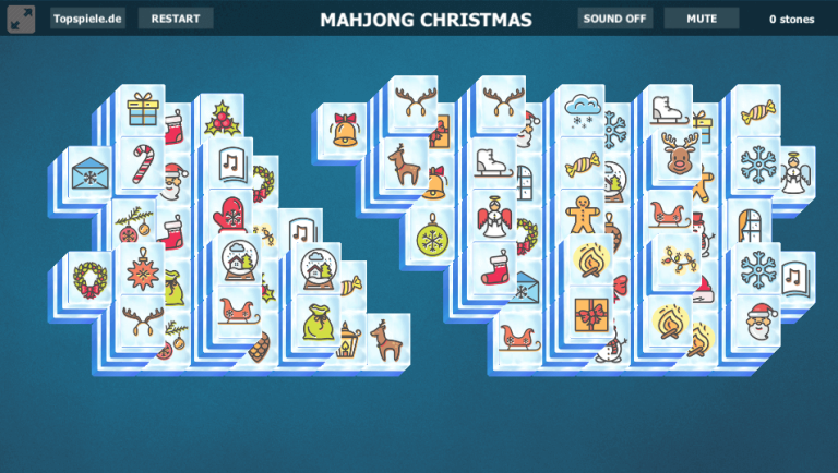 Mahjong Christmas - play game online in full screen